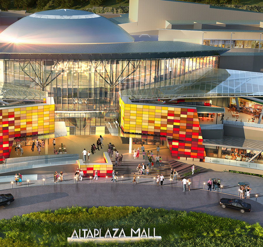AltaPlaza Mall Panamá Render interior Mall, vía centenario centro comercial